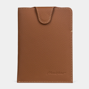 Обложка для паспорта Londre Easy из натуральной кожи теленка, цвета карамель