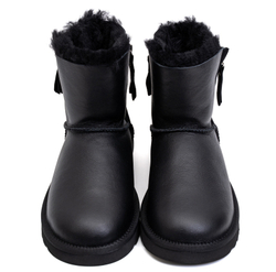 UGG Mens Classic Mini Double Zip Metallic Black