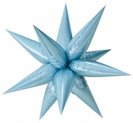 Шар 3D (26''/66 см) Звезда Составная Голубой