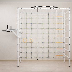 Спортивный комплекс Sv Sport П 407 (Турник/Брусья/Канат/Kольца/Лестница/Сетка)