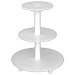 разборная подставка для торта 3-ярусная: высота - 36см; диаметр блюд - 34, 24, 19 см