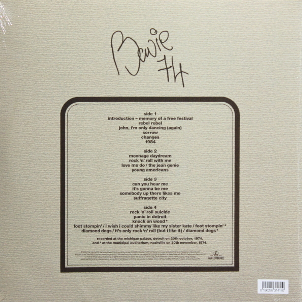 David Bowie / I’m Only Dancing (The Soul Tour 74)(Limited Edition)(2LP)