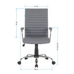 УЦЕНКА-Кресло руководителя Helmi HL-E42 "Express", экокожа серая