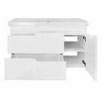 Тумба с раковиной подвесная Loranto KANTRI CS00097258 100/2 раковина Фостер 100, белый глянец