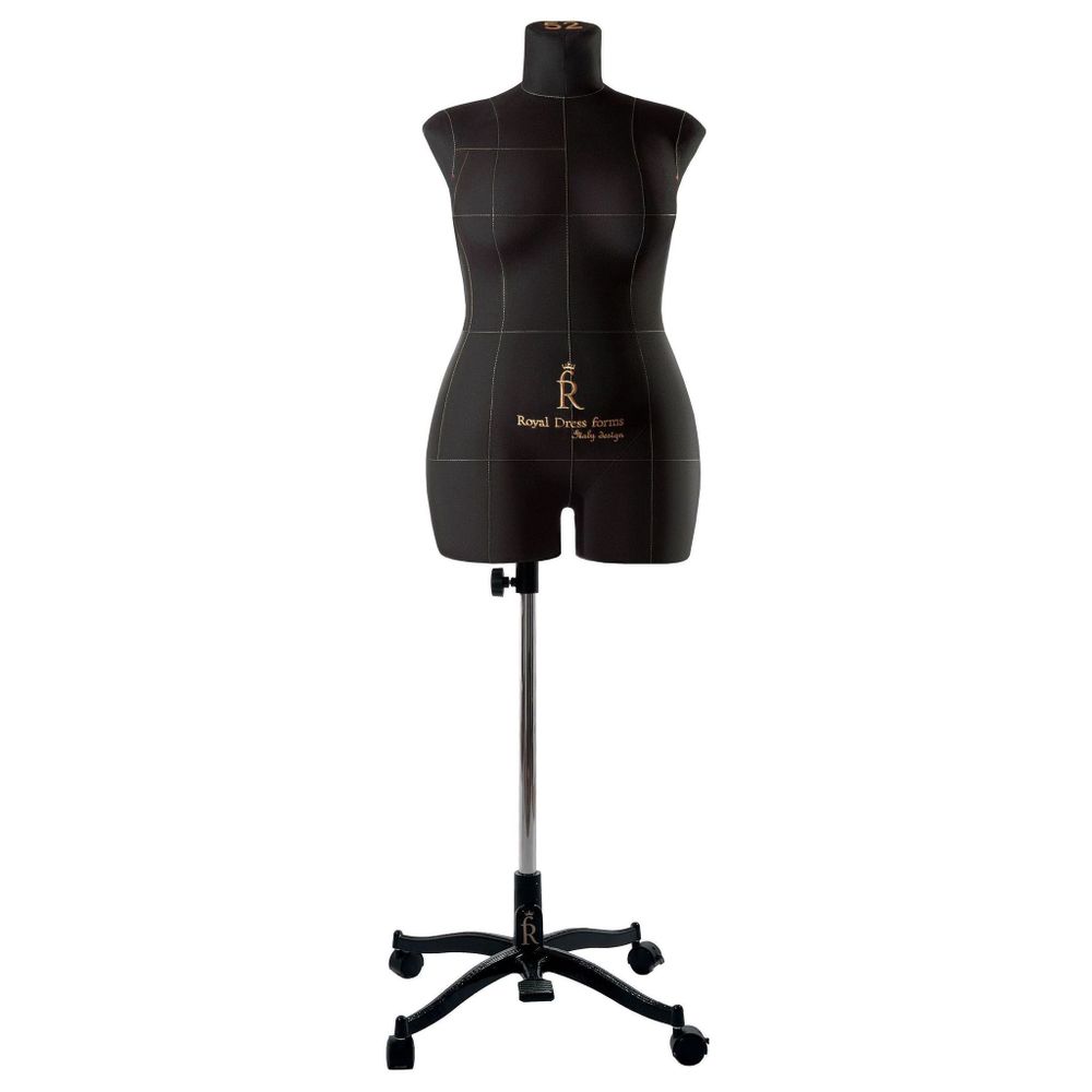 Манекен портновский Моника, размер 52, подставка Милан, цвет черный.