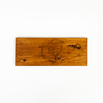 Деревянная разделочная доска из цельного куска древесины сибирского кедра для мяса с гравировкой "мясо" RD27