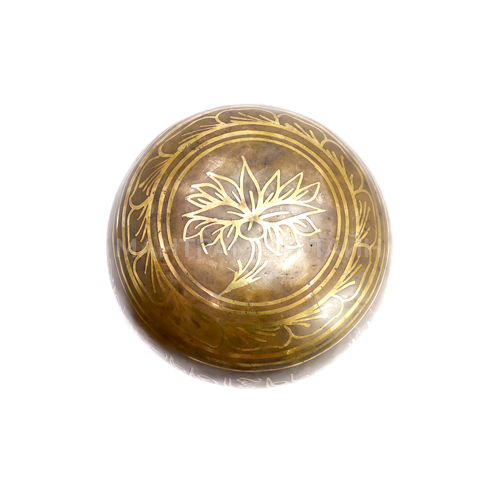 Чаша поющая Шри Янтра 9 металлов ручная ковка d-12,5 см h-7 см вес от 400 г до 550 г