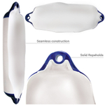 Кранец из ПВХ Lalizas Ocean H4, 19x64cm, белый-голубой