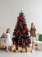 Искусственная черная елка «Одри» (Литая+пвх) 3 м