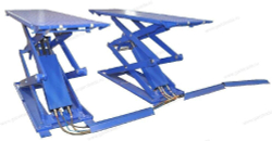 Подъемник ножничный короткий г/п 3000 кг напольный KRW3FS/220_blue