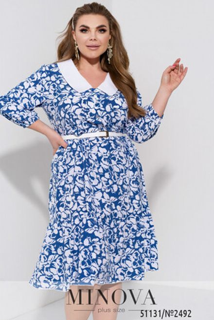 Платье 2492-джинс Minova Фото 2