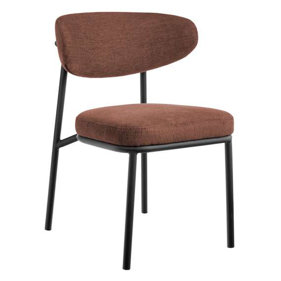 Стул Arvo терракотовый шенилл с черными ножками