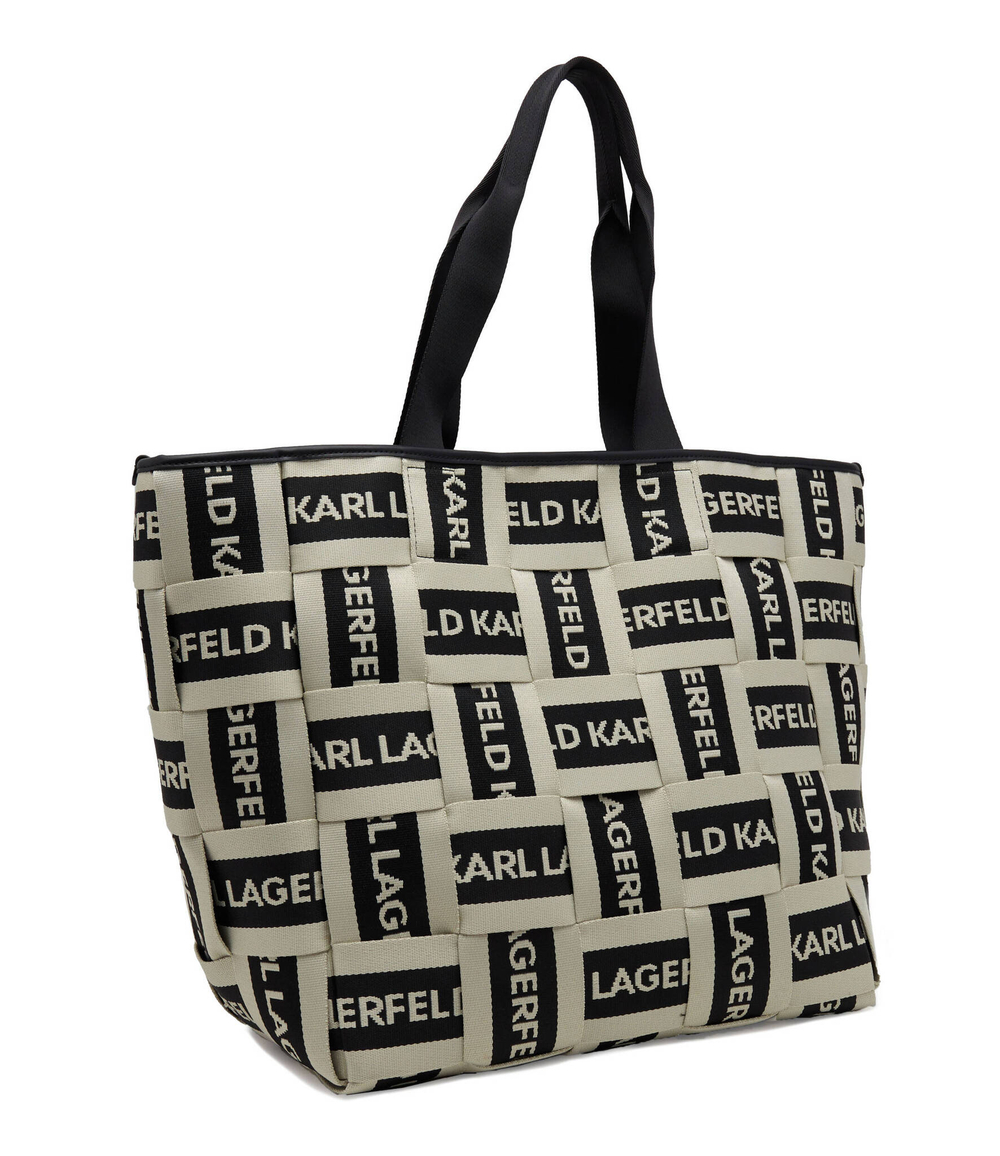 Сумка-шопер k/webbing logo lg tote Karl Lagerfeld - бежевый(235W3029)