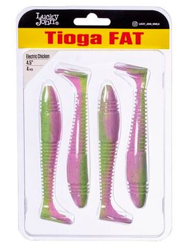 Виброхвосты съедоб. искусст. LJ Pro Series TIOGA FAT 4.5in (11.43)/T92 4шт.