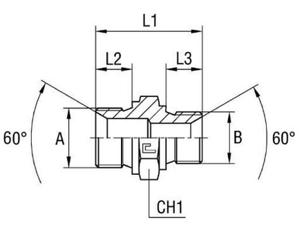 Соединение P BSP 3/8" М16х1.5 CAST