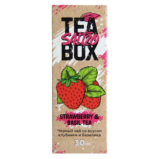 Жидкость Tea Box (30 мл, 20 мг STRONG SALT) Strawberry & Basil Tea