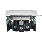 Розетка BRITE РС14-1-0-БрАБ 16А с заземл. защ. шторки механизм арктич. бел. IEK BR-R14-16-K91