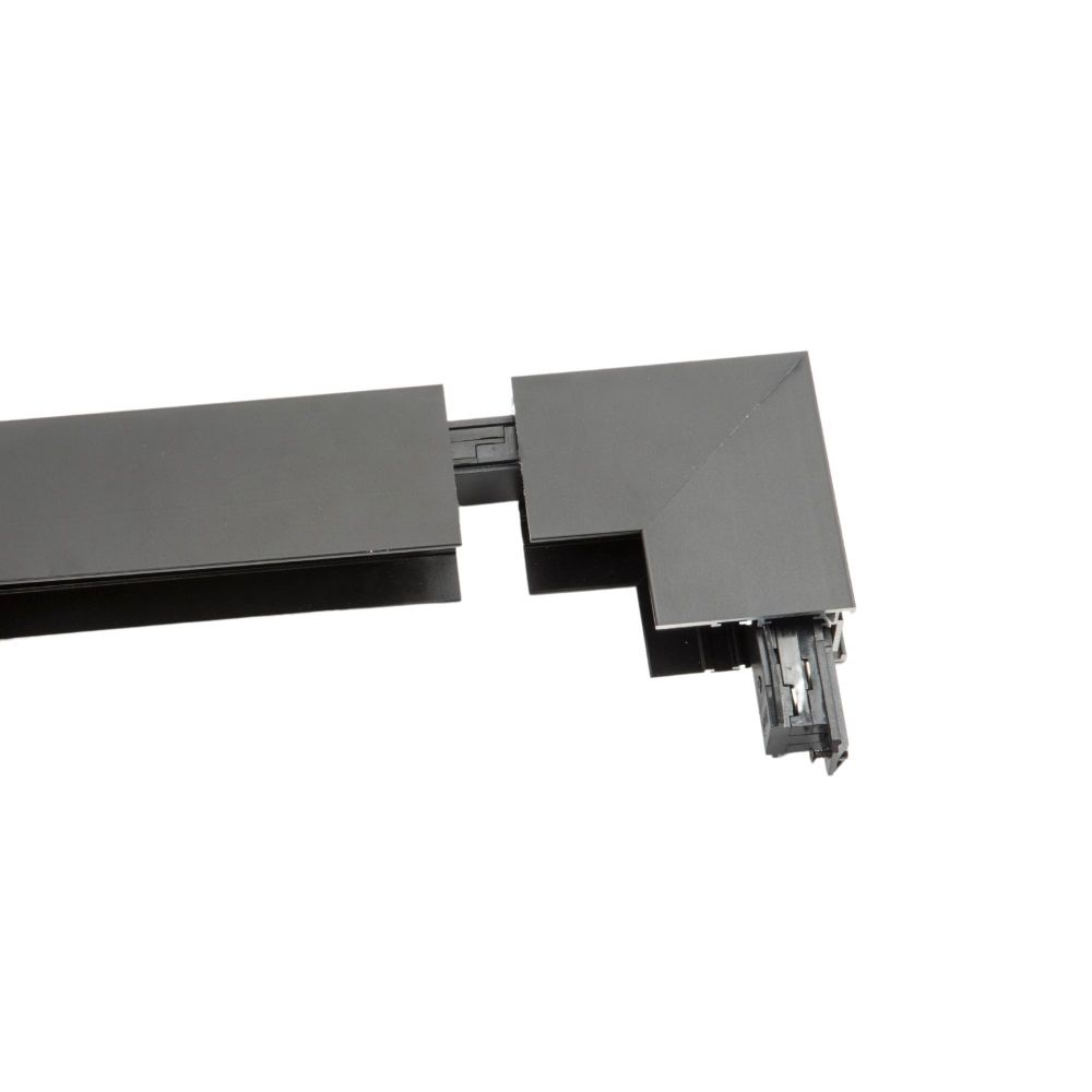 UBX-MM21-35 BLACK Коннектор для магнитных шинопроводов.35мм. Угловой. Внутренний. Черный. ТМ Uniel