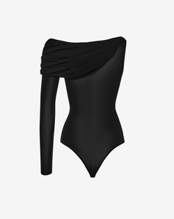 Боди из трикотажа асимметричного кроя