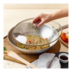 Крышка стеклянная de Buyer Choc Extreme с металлической ручкой (20 см)