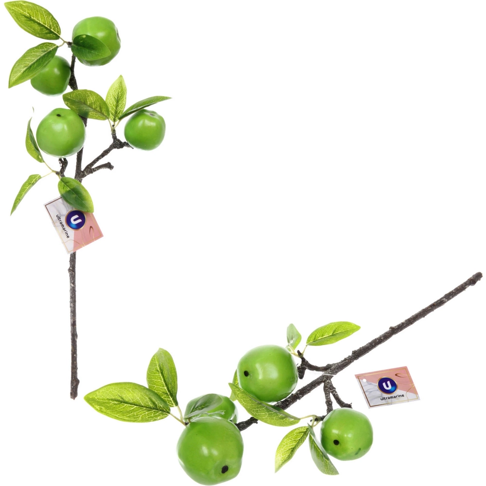 Муляж «Ветка яблоки зеленые» 40см