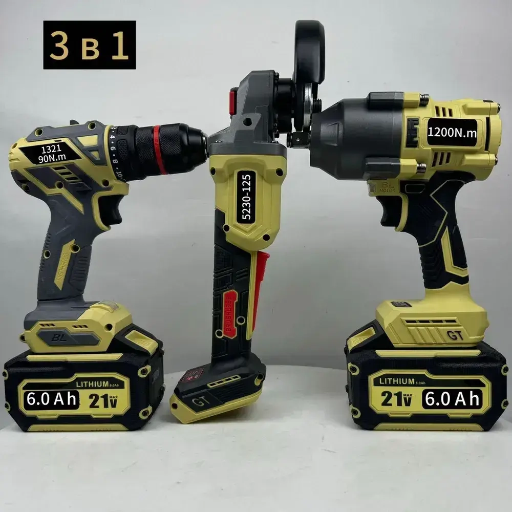 Набор Feng Bao 3 в 1 (Гайковерт1200, шуруповерт, ушм)