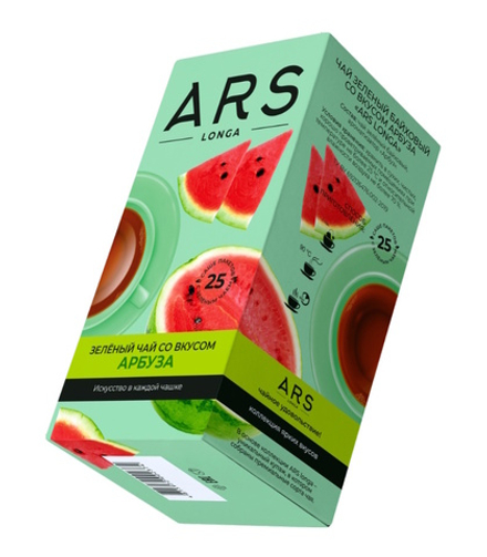 Чай "ARS Longa" зеленый со вкусом арбуза 25пак Аптекарский сад