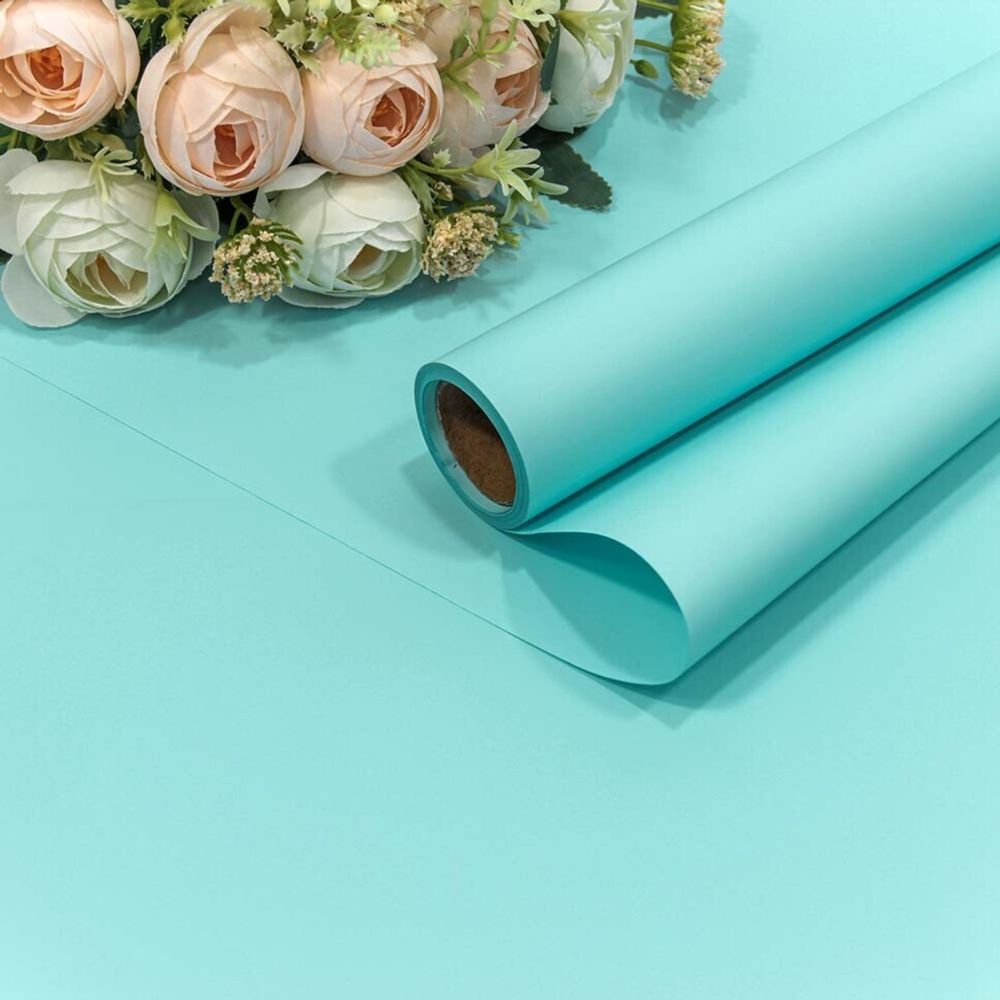 Пленка пудровая МЕТАЛЛИК ГОЛУБОЙ (10м)