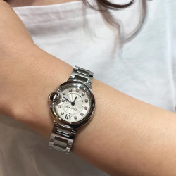 CARTIER Blue Balloon Collection Quartz Movement 30m Water Resistance Women"s Watch Watch 28mm 28 Silver Dial