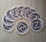 Набор гобеленовых салфеток Прованс D15 см 10 шт