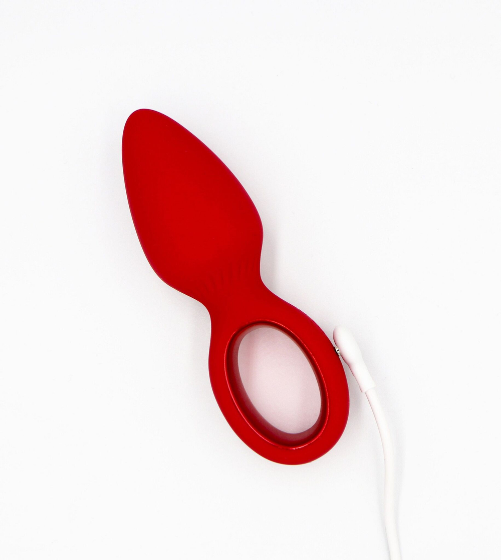 Красная анальная вибропробка Ida - 11,5 см. (Цвет: красный)