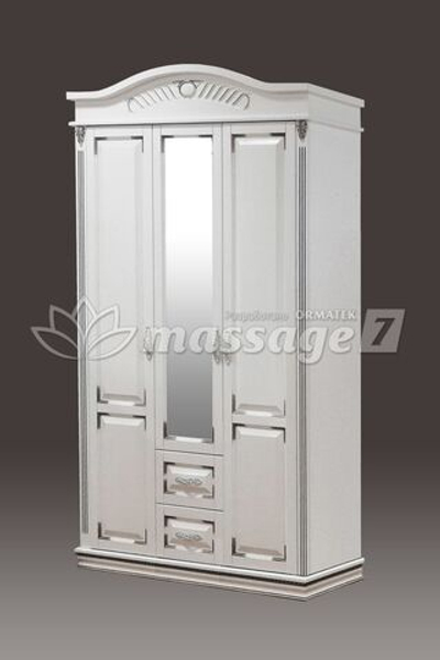 Шкаф Оливия Люкс 3х створчатый с гнутым багетом