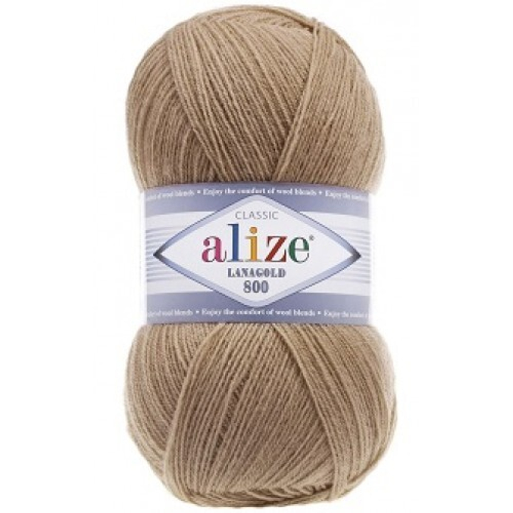 Пряжа Lanagold 800, 100г, 800м, 49%шерсть,51%акрил (цена за 1 шт)