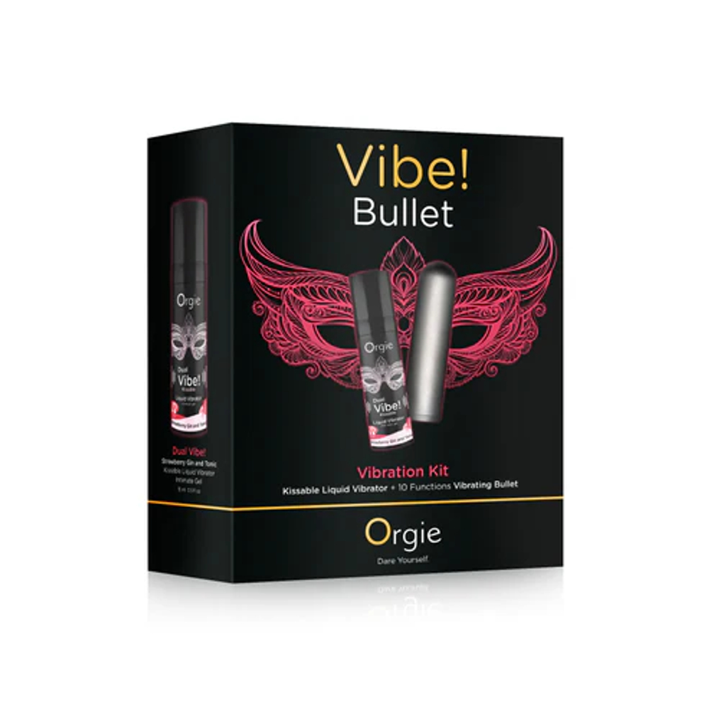 Набор Orgie Vibe! Bullet с вибрирующим гелем Dual Vibe и вибропулей