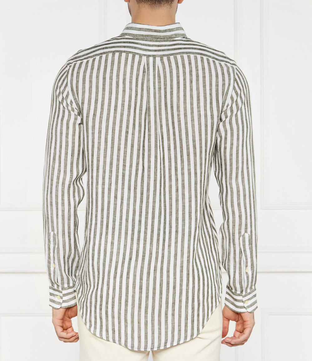 Льняная рубашка POLO RALPH LAUREN - оливковый(710837274)