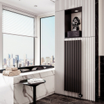 Радиатор WARMMET электрический настенный вертикальный Luxe 60VE ГРАФИТ RAL7024