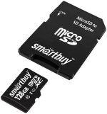 Карта памяти MicroSD 128GB Smartbuy UHS-1 Class-10 с адаптером