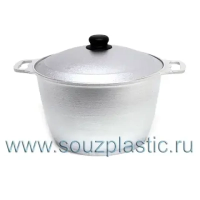 Кастрюля алюм литая 8,0л алюм/кр ТМ KUKMARA