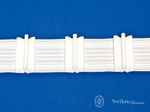 Шторная лента Bandex LAMBADA 1:2.0 P3, групповые складки, цвет белый (ширина 70 mm)