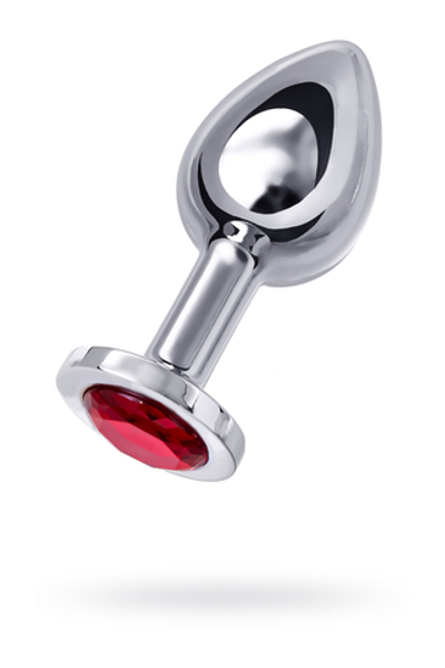 Анальная втулка с кристаллом Large красный 9 см