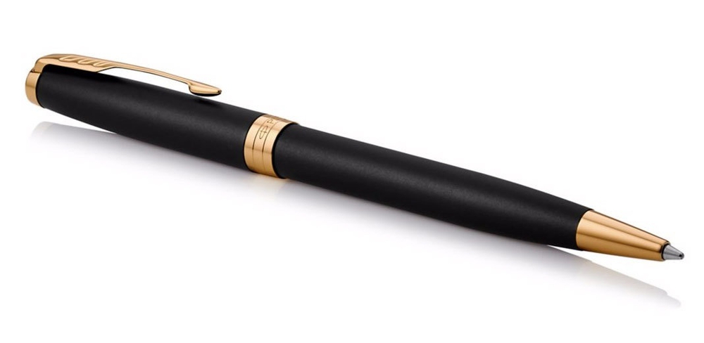 Шариковая ручка Parker Sonnet Matte Black GT (с гравировкой)