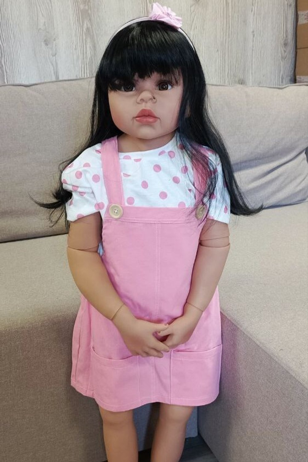 УЦЕНКА1 Кукла Реборн ростовая 98см в пакете (FA-260)