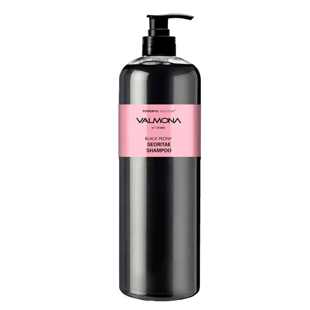 [Valmona] Powerful Solution Black Peony Seoritae Shampoo - Шампунь Черный Пион/Бобы, 480 мл
