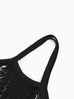 Сумка-авоська плетёная, чёрная