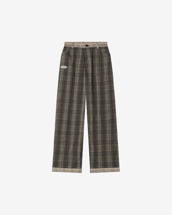 Брюки Velvet Tartan коричневые / черные - фото 2