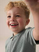 Поло с молнией и шорты в комплекте для мальчика Next E63-593, Светло-зеленый