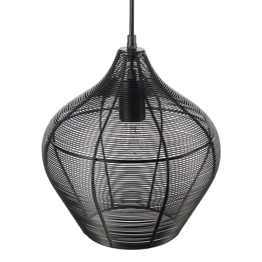 Светильник подвесной Vinger, Ø27х30 см, черный