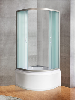 Душевое ограждение RIVER DON 80/43 МТ Душевое ограждение без поддона 80х80х153 10000000698 Четверть круга Универсальная  Хром матовый