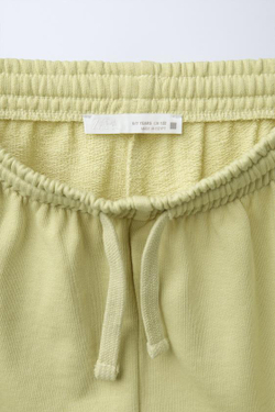 ZARA ШОРТЫ С НАДПИСЬЮ, ЖЕЛТЫЙ
