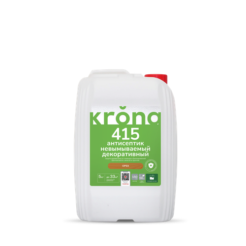 KRONA Антисептик невымываемый декоративный 415 "орех" 5 кг.